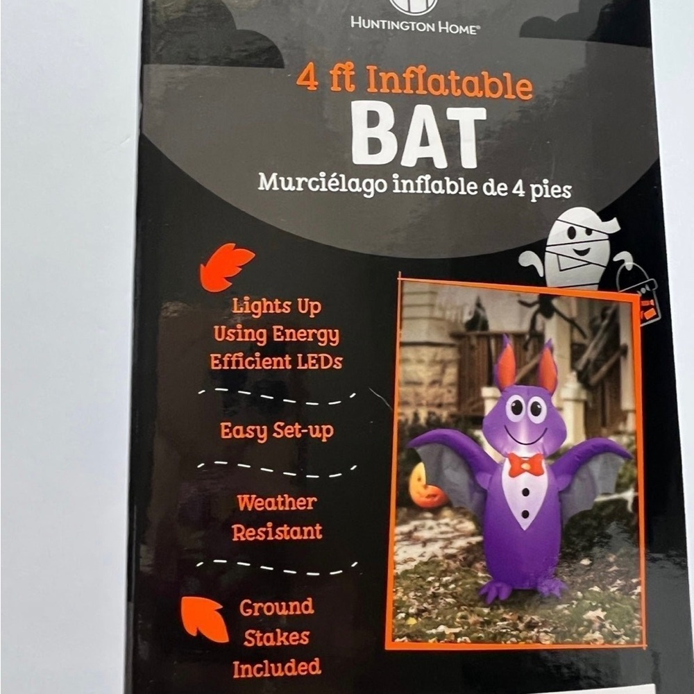 Bat Inflatable 4 FT, Halloween Bat - Picture 3 of 4